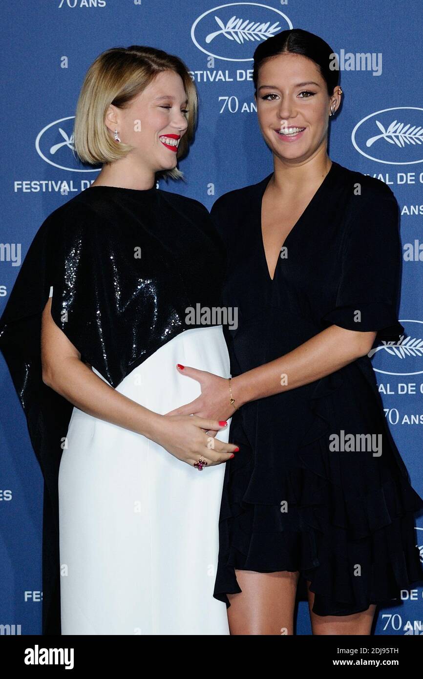 Lea Seydoux and Adele Exarchopoulos attending the 70th Cannes Film