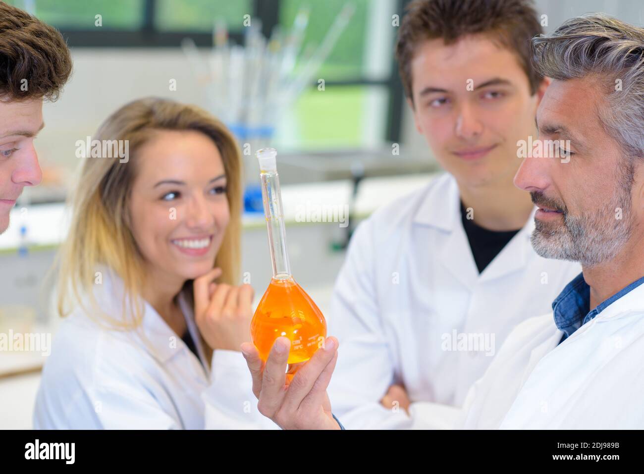 Student And Teacher And Project Result Stock Photo Alamy