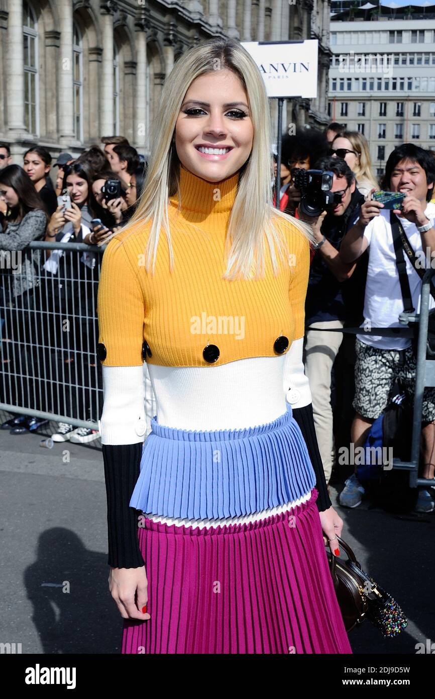 Lala Rudge arriving at the Lanvin show as a part of Paris Fashion Week ...