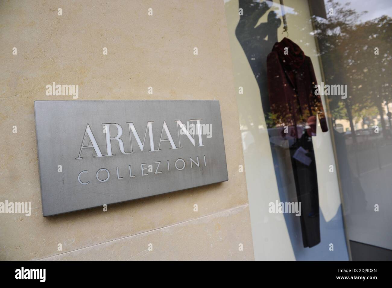GIORGIO COLLEZIONI a shop located on Avenue George V in Paris, France on September 26, 2016. Photo by Bastien Guerche/ABACAPRESS.COM Stock Photo