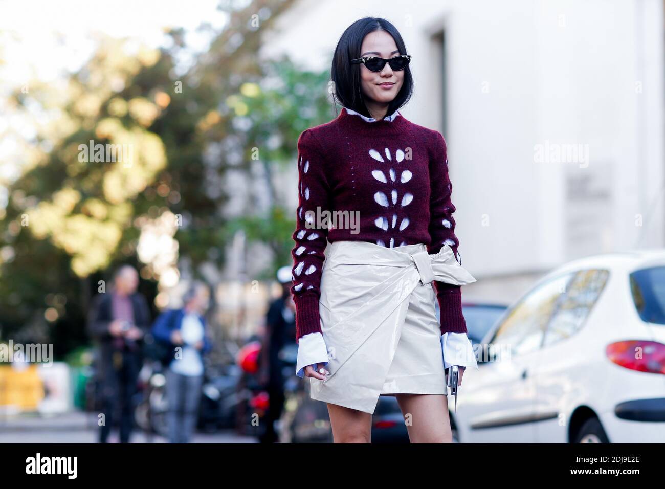 Street style, Yoyo Cao arriving at Guy Laroche Spring Summer 2017 show