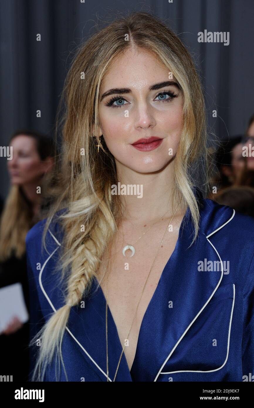 Chiara Ferragni attending the Chloe show as a part of Paris Fashion Week  Ready to Wear Spring/Summer 2017 in Paris, France on September 29, 2016.  Photo by Aurore Marechal/ABACAPRESS.COM Stock Photo -