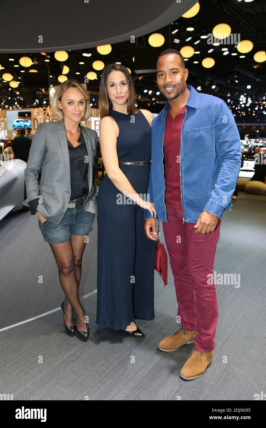 Cecile de Menibus, Charlotte Namura and Jean-Luc Guizonne lors de la soiree d'inauguration du Mondial de l'Automobile 2016 a Paris, France, le 29 septembre 2016. Photo by Jerome Domine /ABACAPRESS.COM Stock Photo