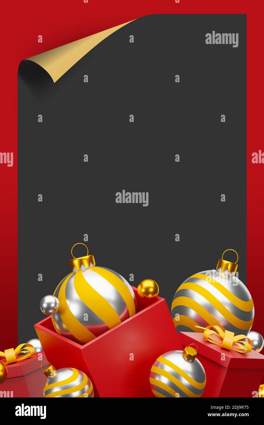 merry christmas and happy new year background with festive decoration ...