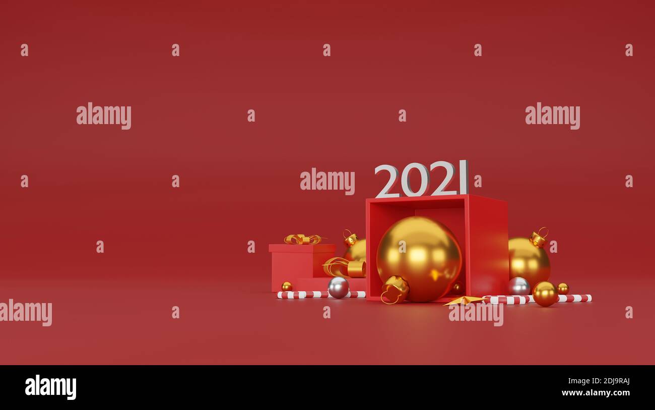 merry christmas and happy new year background with festive decoration ...