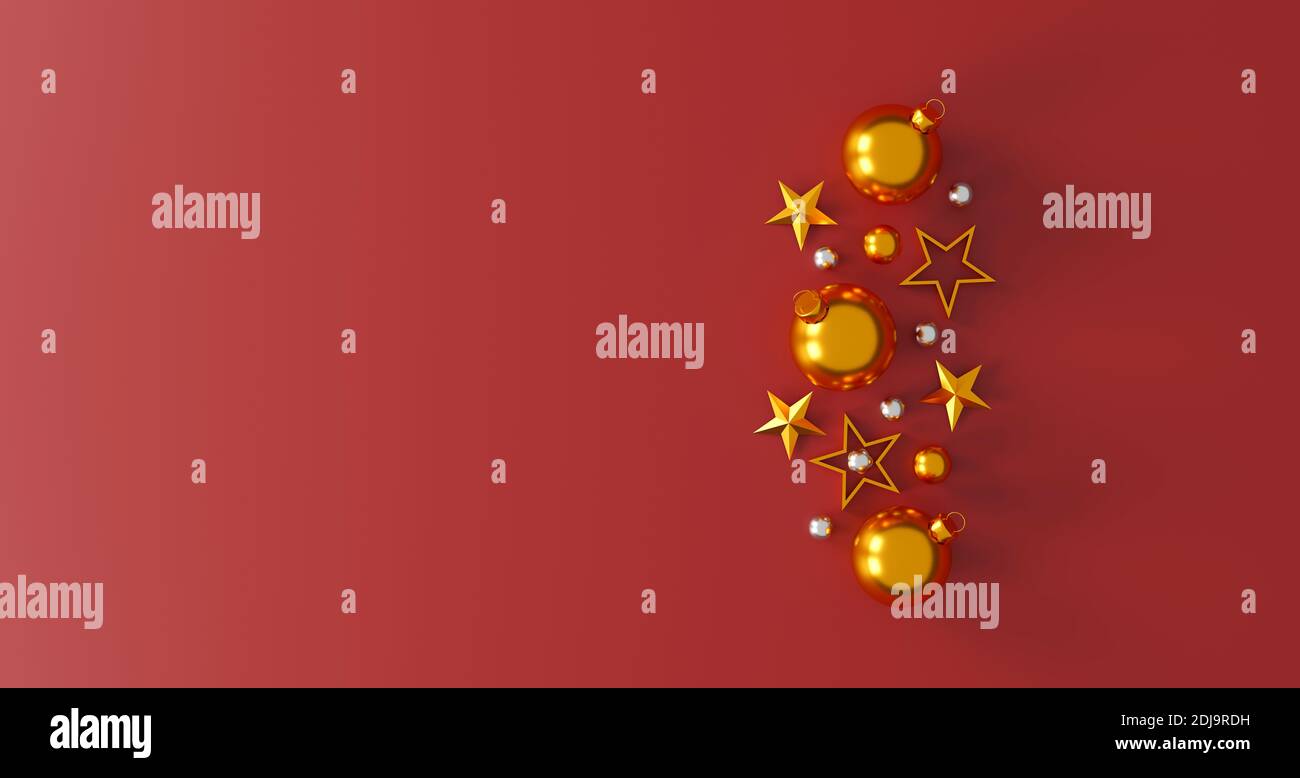 merry christmas and happy new year background with festive decoration ...