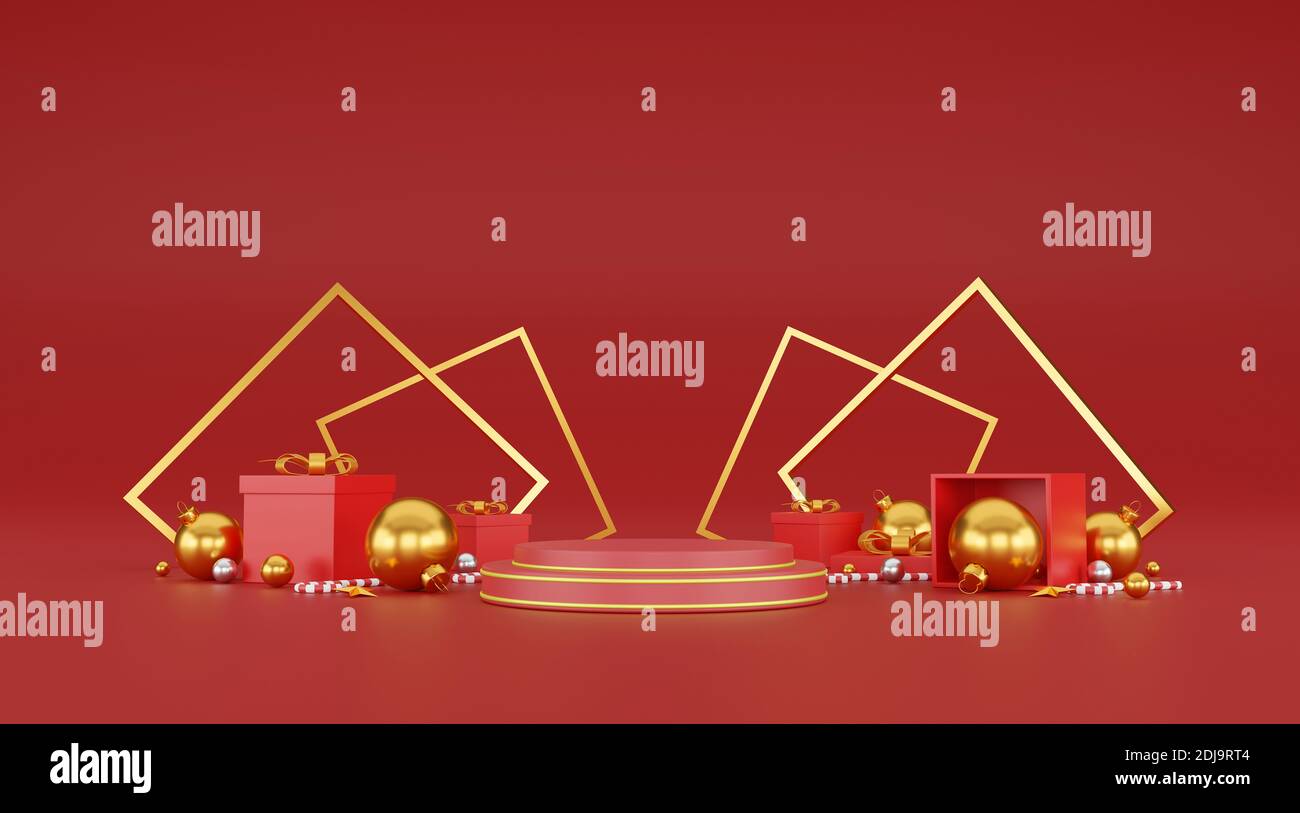 merry christmas and happy new year background with festive decoration ...