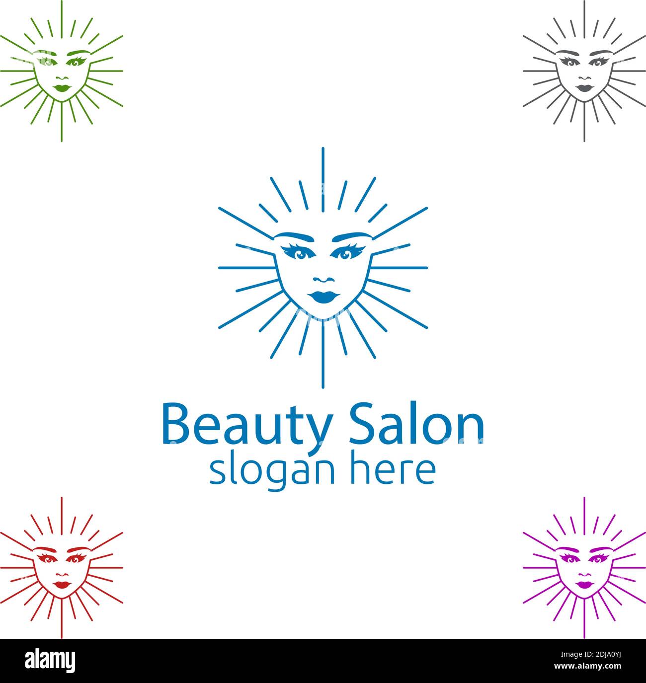 Salon Fashion Logo for Beauty Hairstylist, Cosmetics, or Boutique Design Stock Vector