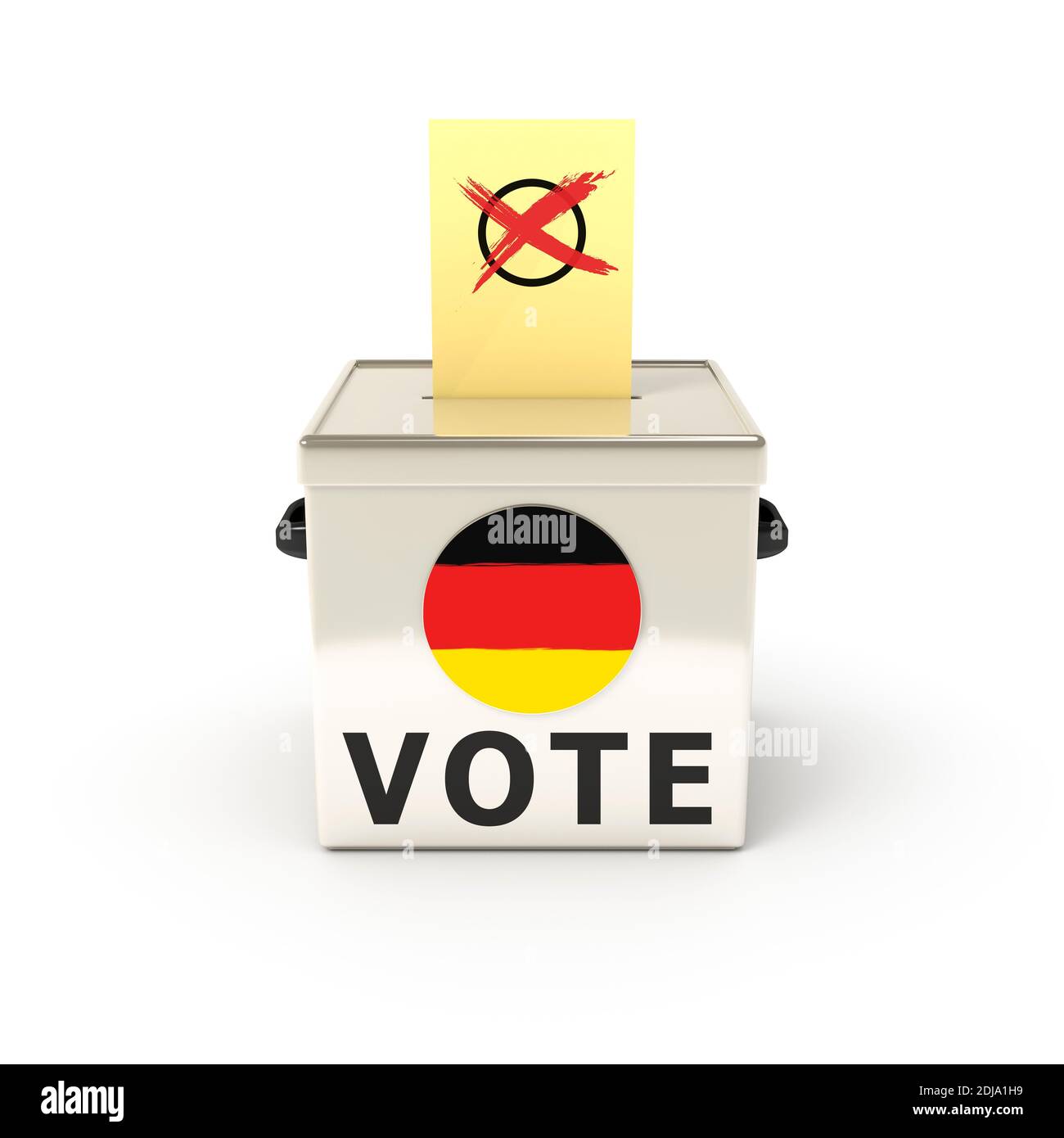 3d illustration of a ballot box german election Stock Photo