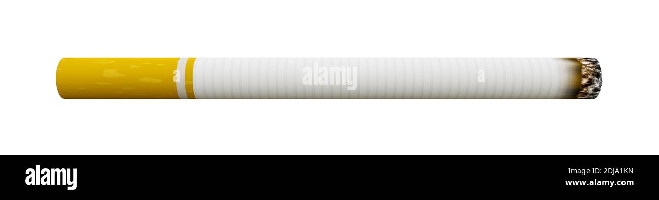 3d illustration of a typical filter cigarette Stock Photo