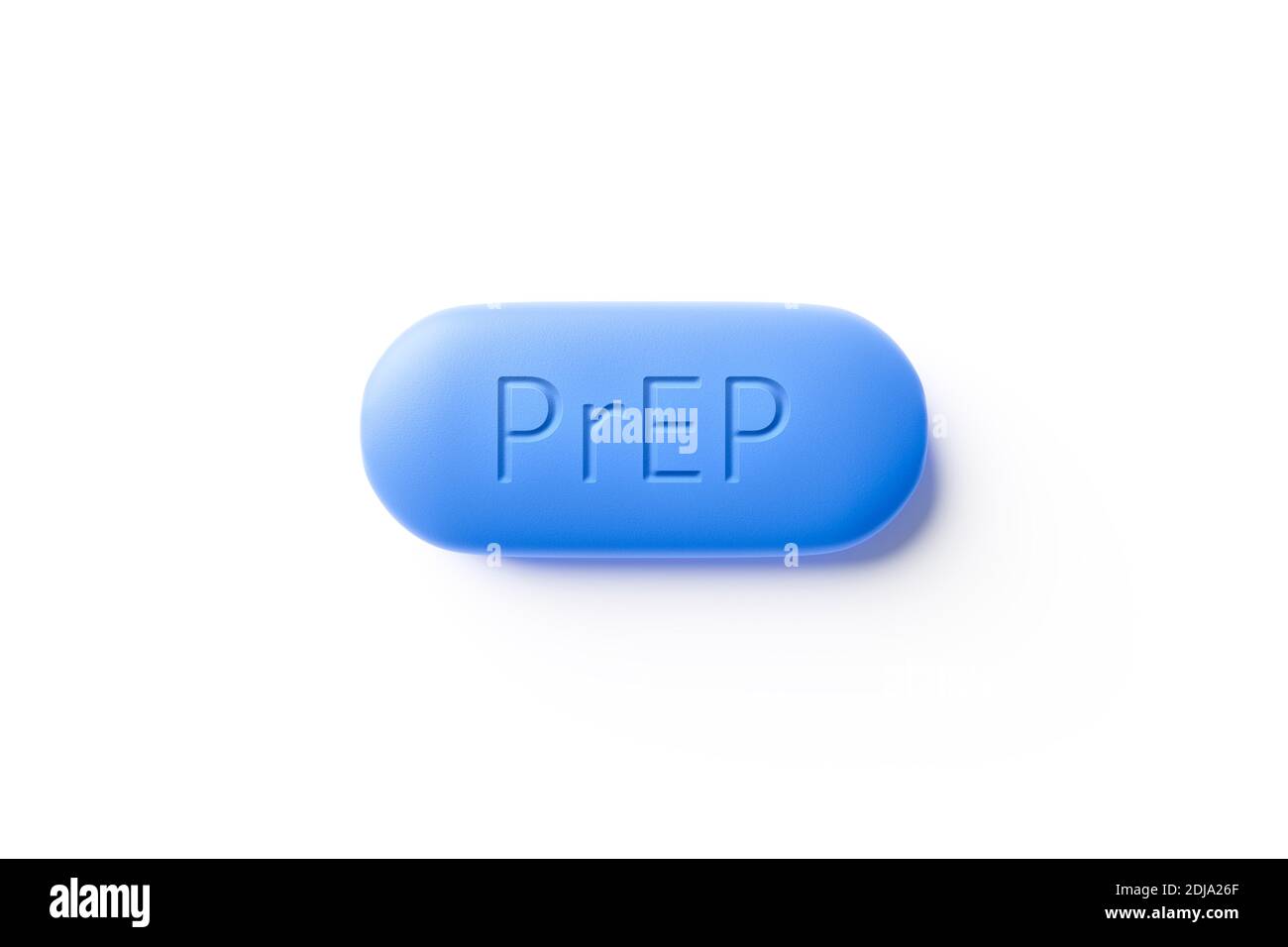 3d illustration of a typical PrEP Pill Stock Photo