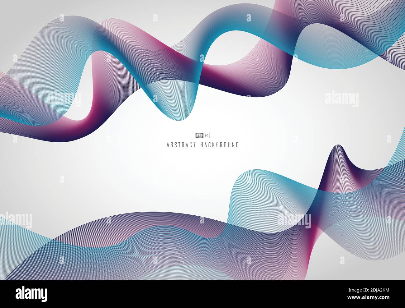Abstract line tech pattern wavy of violet and blue gradient style background. Use for poster, cover, design, artwork, print. illustration vector eps10 Stock Vector