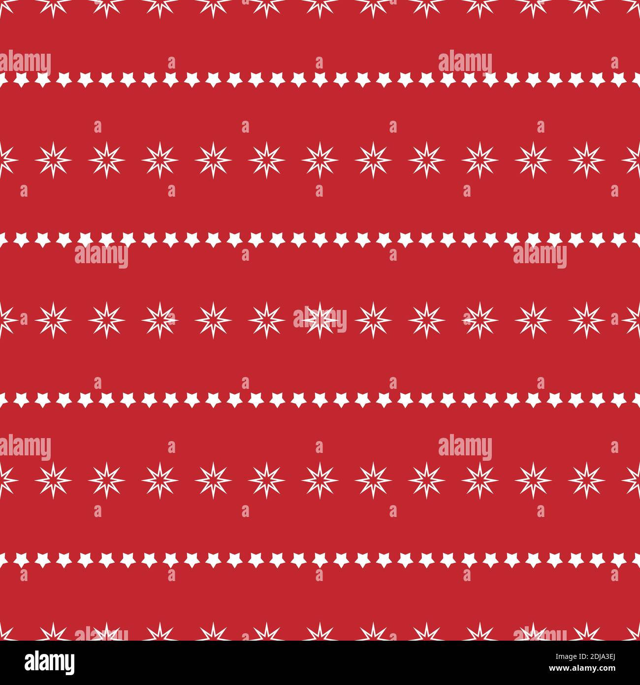 Seamless cute pattern with white stars on red background. Vector ...