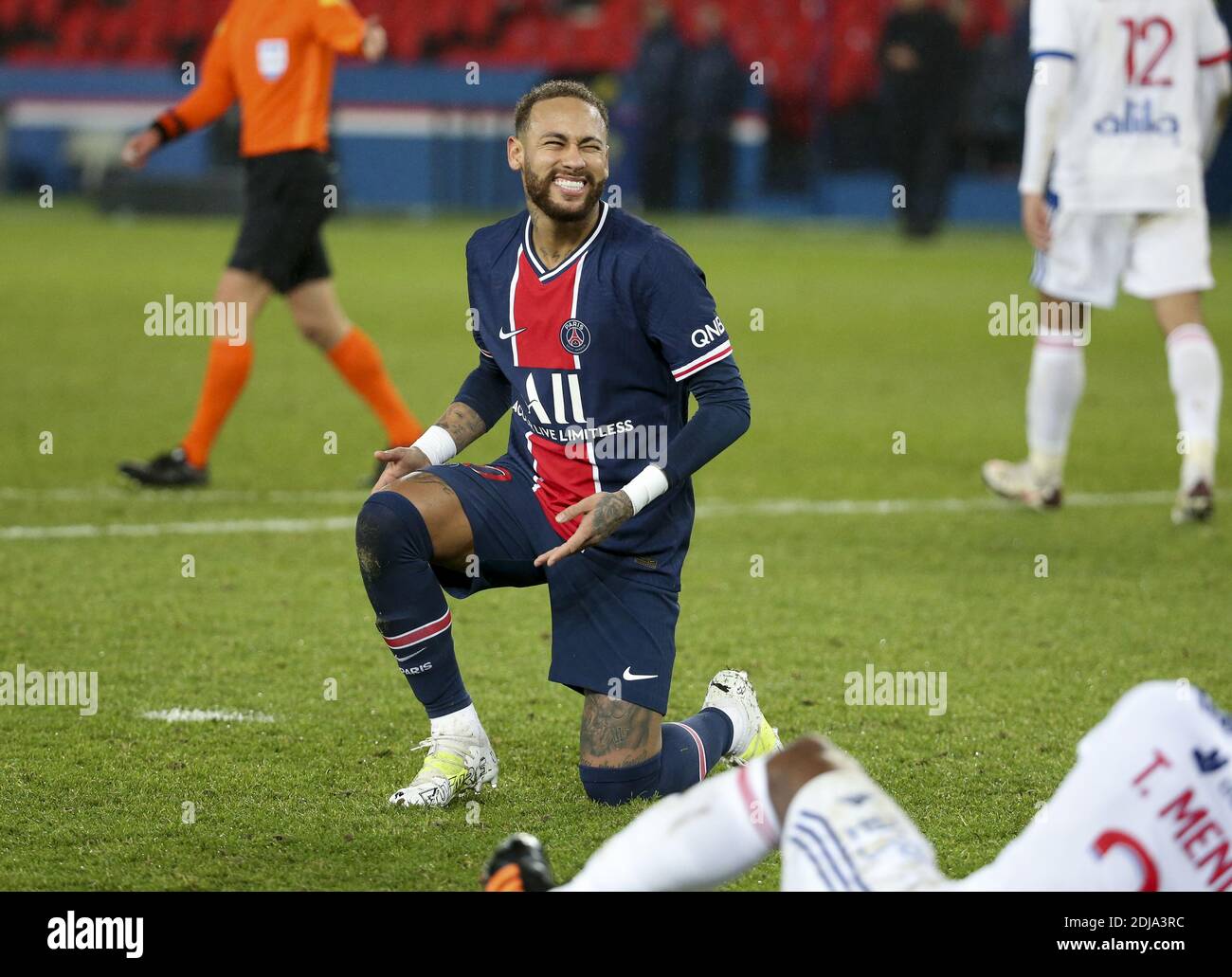 Neymar Jr of PSG during the French championship Ligue 1 football match  between Paris Saint-Germain (PSG) and Olympique Lyonnais / LM Stock Photo -  Alamy