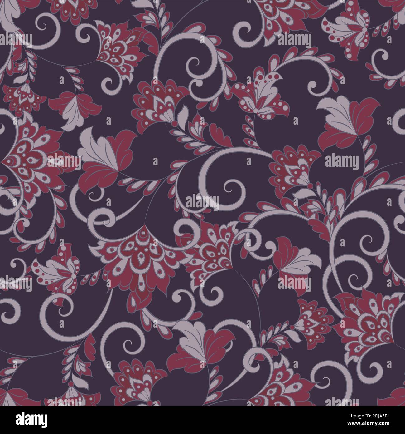 Vintage floral seamless pattern. Vector wallpaper Stock Vector Image ...