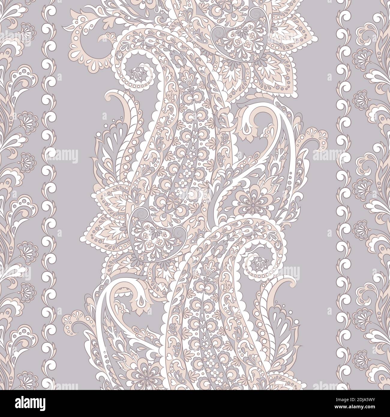 Seamless Paisley pattern. Floral vector illustration Stock Vector Image ...