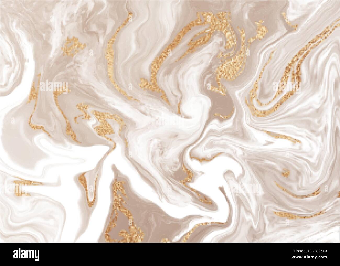 Beige liquid marble canvas abstract painting background with gold line