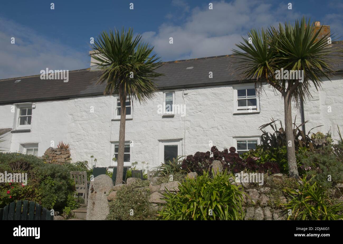Traditional Scillonian White Stone Cottage on the Island of Tresco in