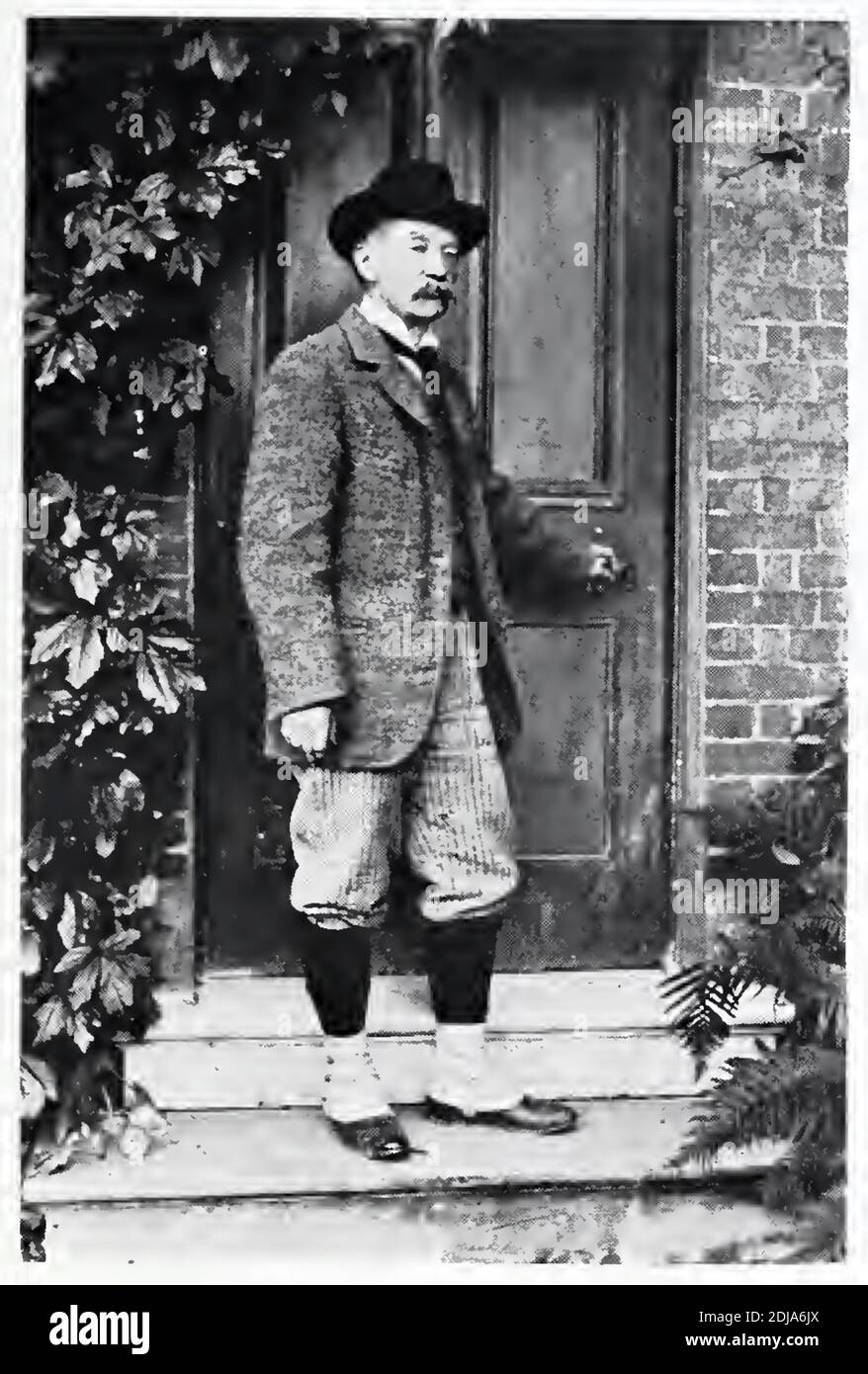Vintage photograph of the Dorset novelist and poet Thomas Hardy taken by his good friend and neighbour the Reverend Thomas Perkins. Stock Photo