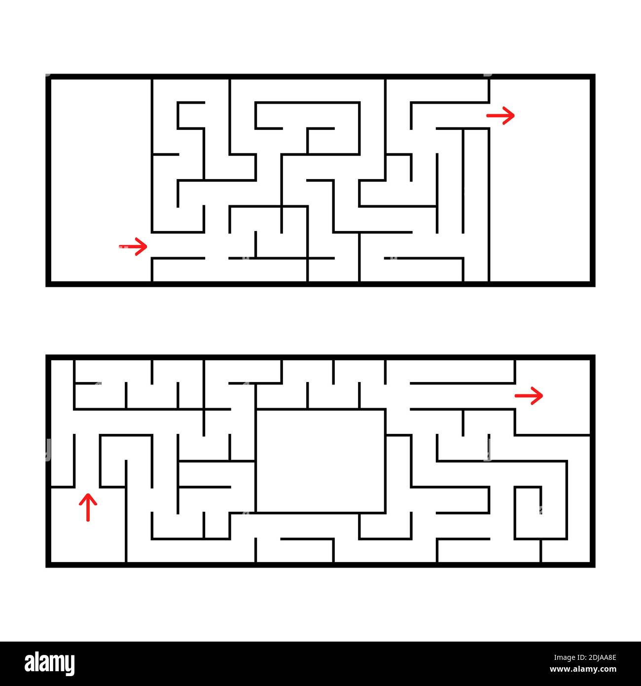 A set of two rectangular labyrinths. An interesting and useful game for ...