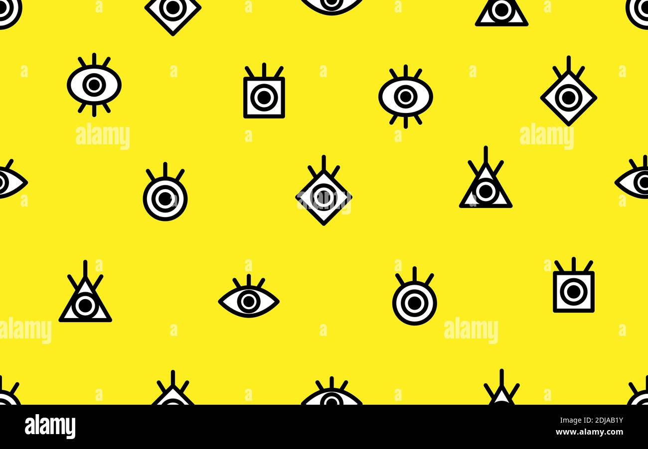 Seamless abstract geometric eye pattern Stock Vector