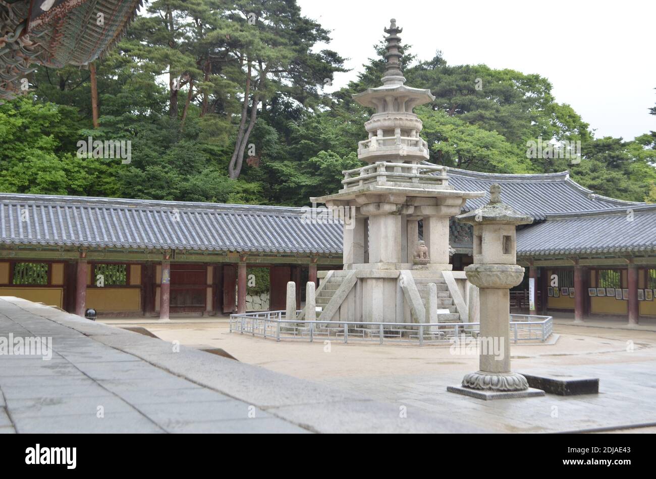 The pagoda of Bountiful Treasures inside Bulguksa monastery, Korea Stock Photo