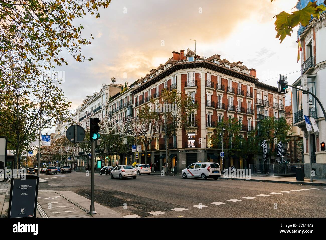 Shopping on Calle de Serrano in the Salamanca district, Madrid, Spain Stock  Photo - Alamy