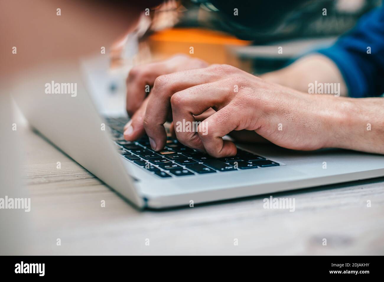 Online technology man typing hi-res stock photography and images - Alamy