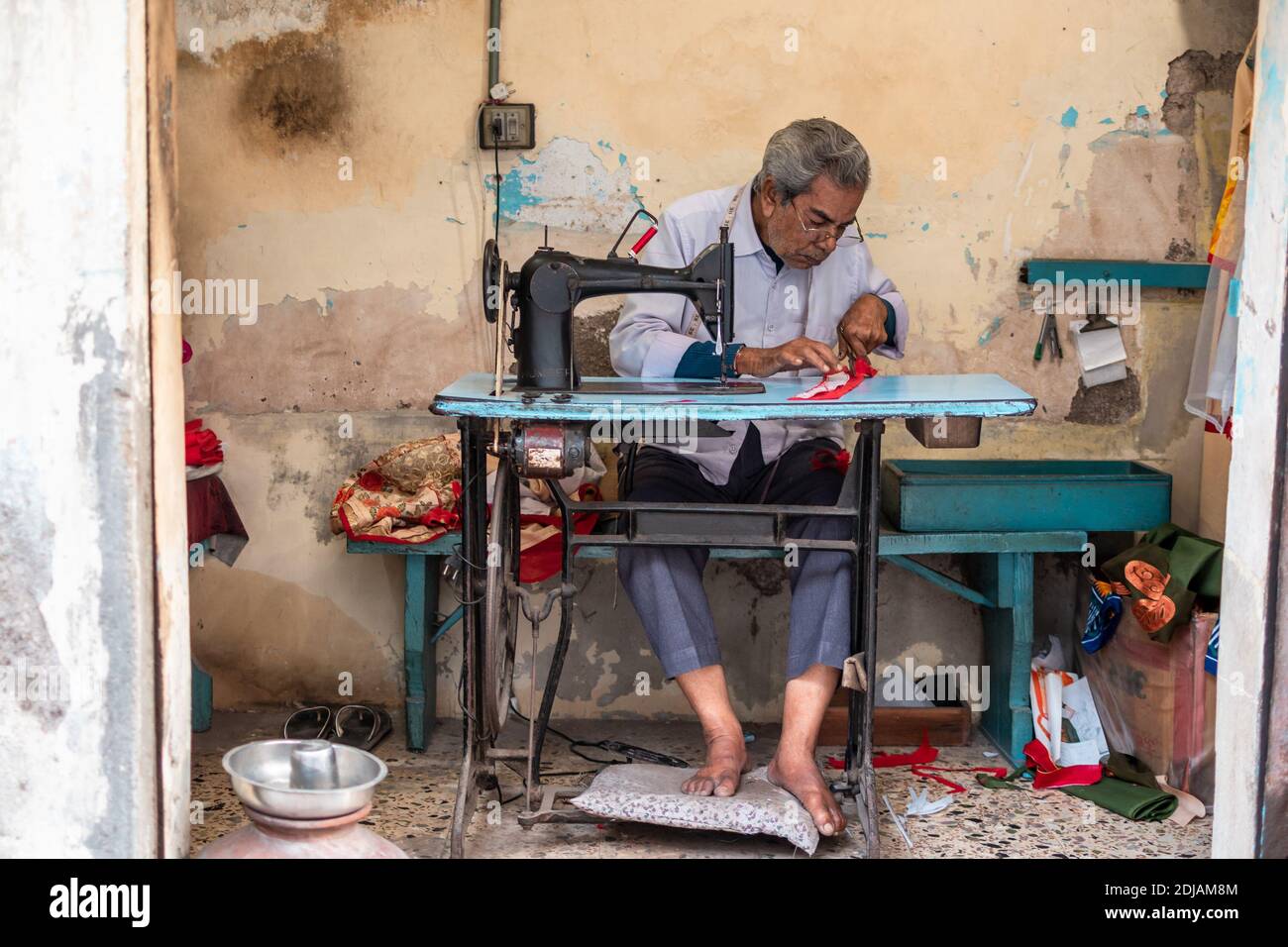 Indian tailor hires stock photography and images Alamy