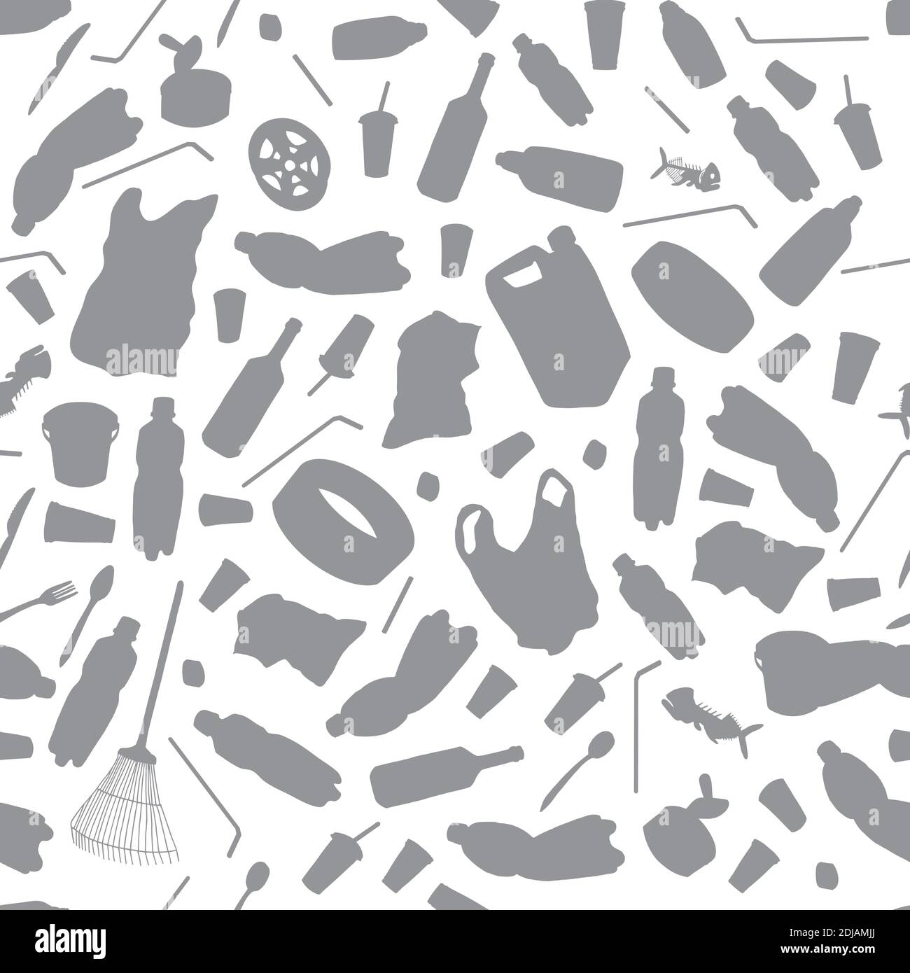 Hand drawn outline isolate on white backdrop. Vector seamless pattern ...