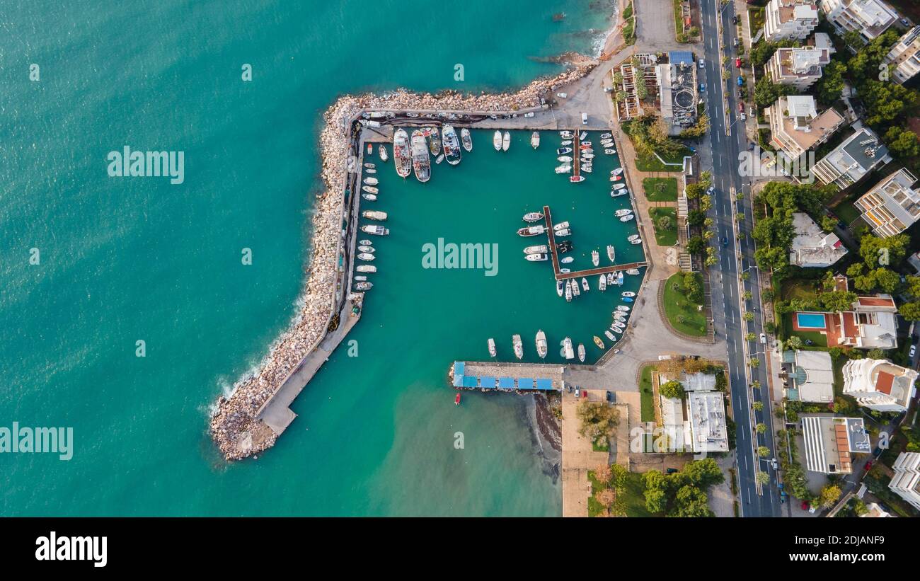 Varkiza's marina at Athens,Greece Stock Photo