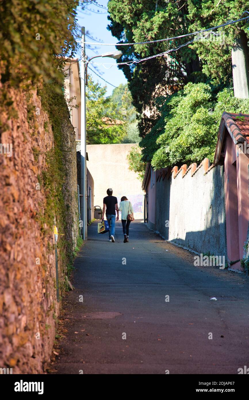 Beautiful woman walks two hi-res stock photography and images - Alamy
