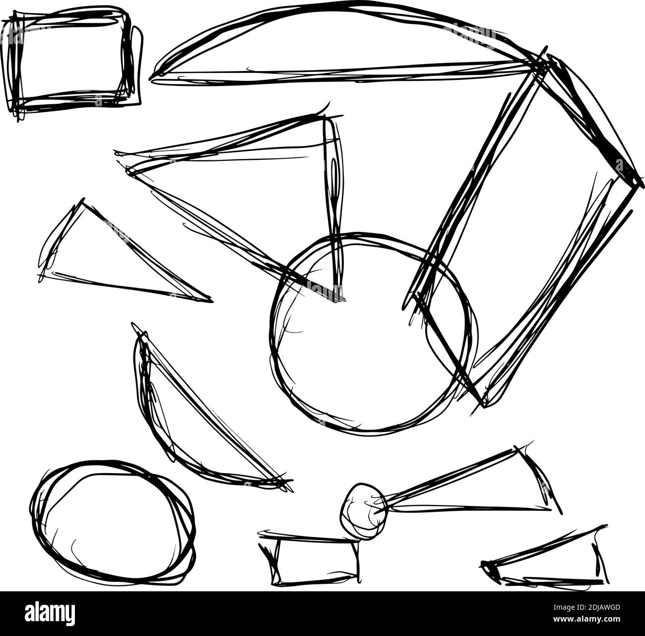 Doodle sketch of geometry shape Stock Vector Image & Art Alamy