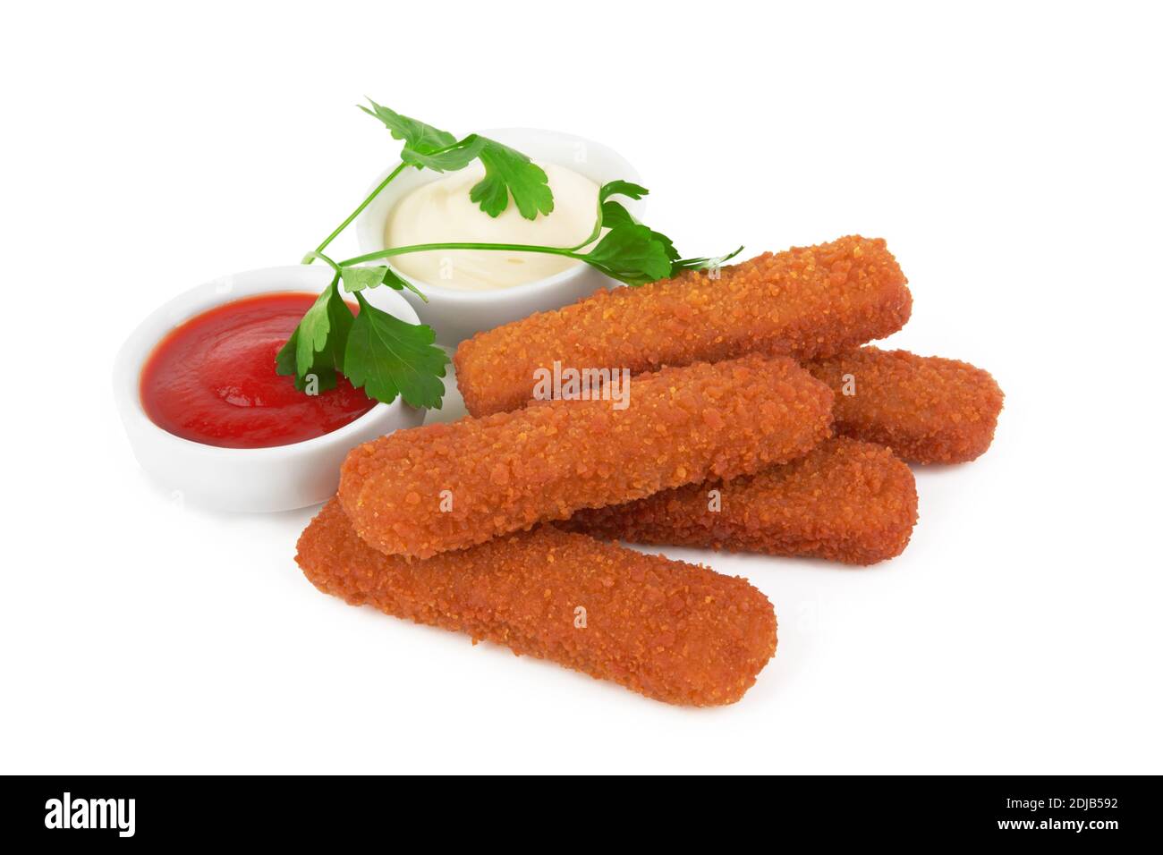 Fish fingers sticks isolated on white background Stock Photo Alamy
