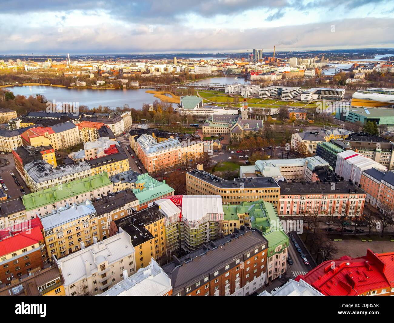 Aerial View of Helsinki City Center, Finland Stock Photo Alamy