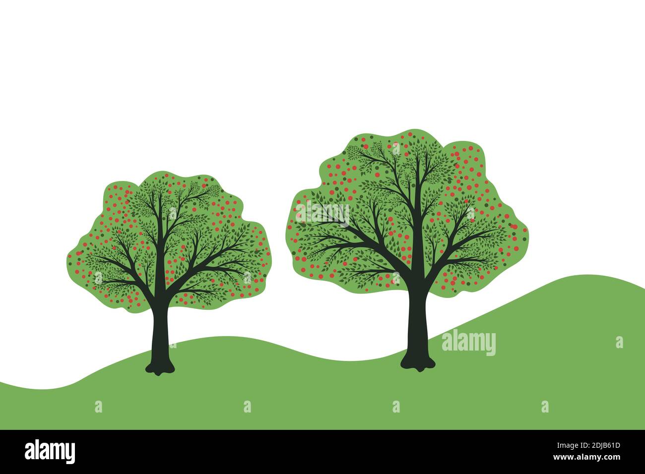 Green simple vector landscape background Stock Vector Image & Art - Alamy