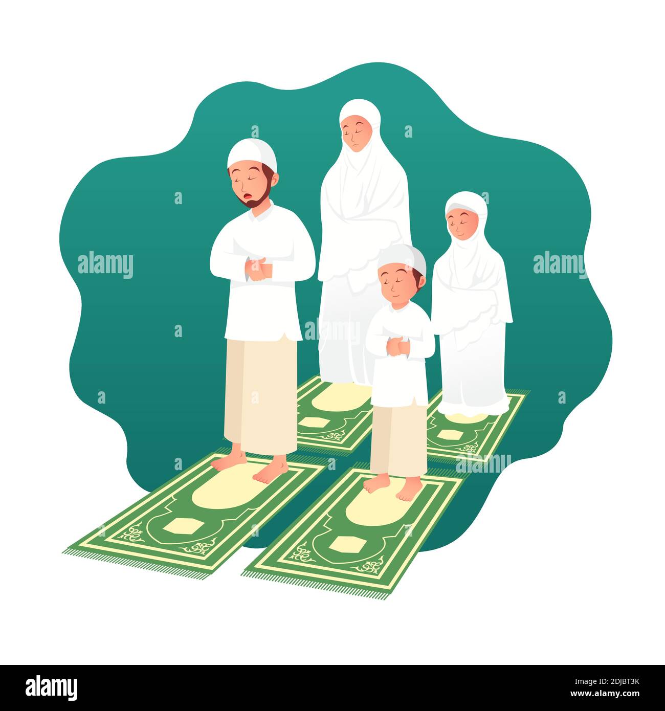 Muslim parent prayer Stock Vector Images Alamy