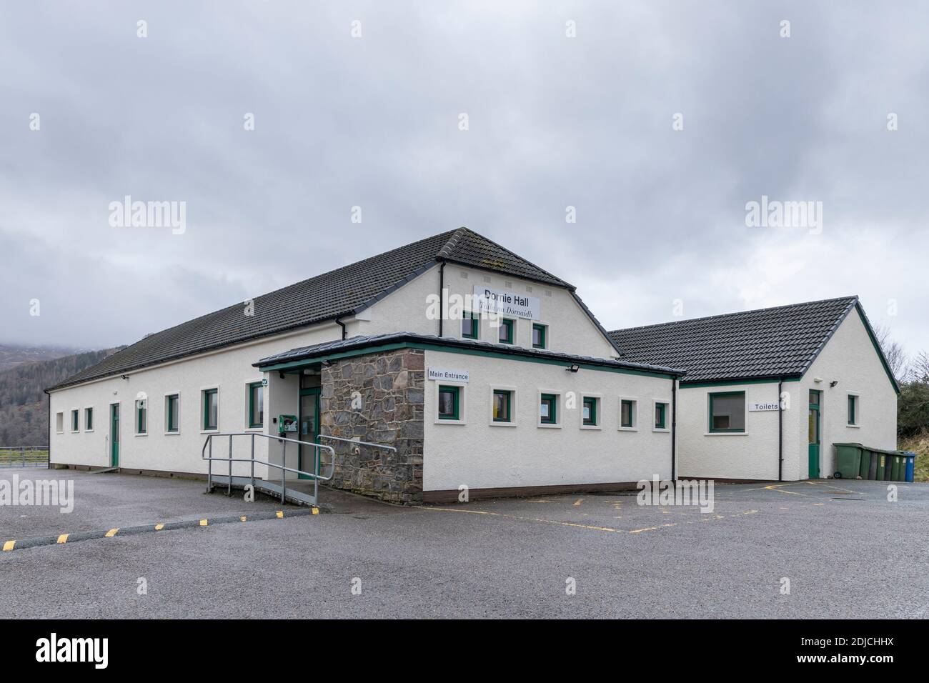 The Dornie and District Community Hall, Dornie, Kyle of Lochalsh, Scotland Stock Photo