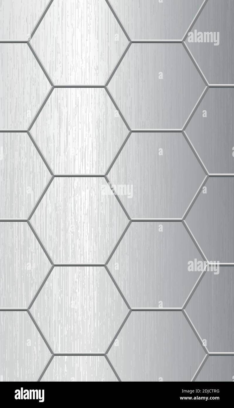 Abstract metallic background pattern with hexagons texture - Vector ...