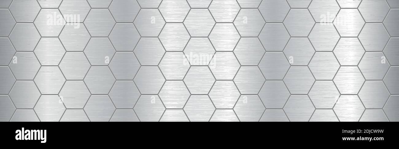 Abstract metallic background pattern with hexagons texture - Vector ...