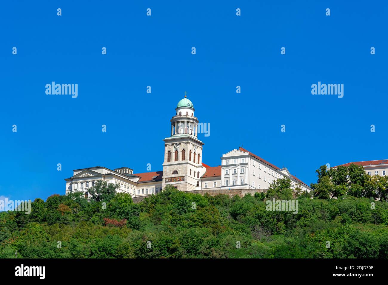Pannonhalma arch abbey with nice summer sky in Hungary Stock Photo