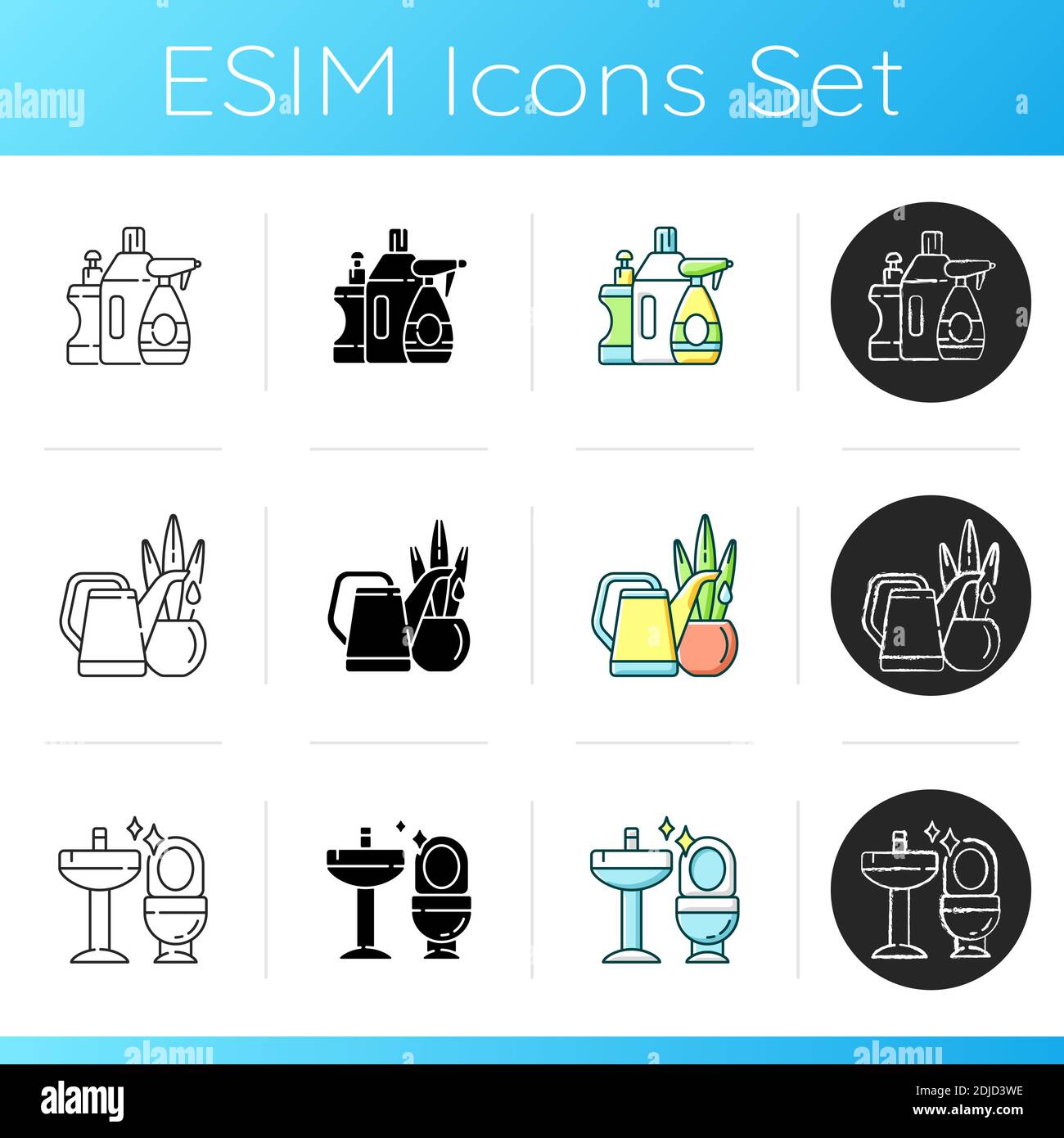 Household chores icons set Stock Vector Image & Art - Alamy