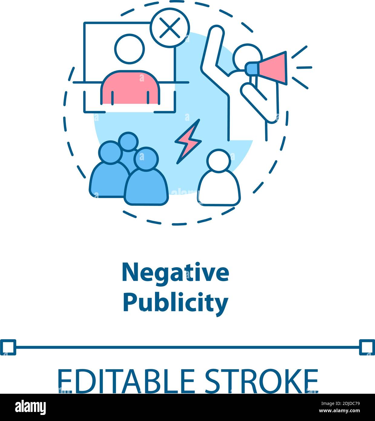Negative publicity concept icon stock vector image art alamy