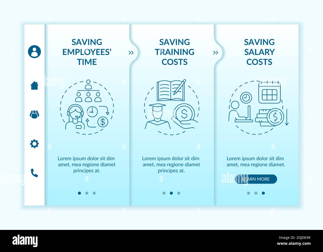 Outsourcing profit onboarding vector template Stock Vector