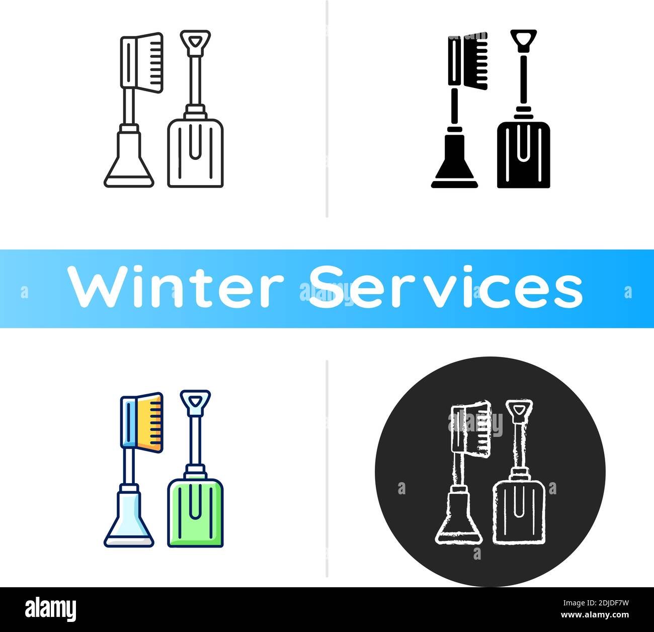 Snow removal tools icon Stock Vector Image & Art Alamy