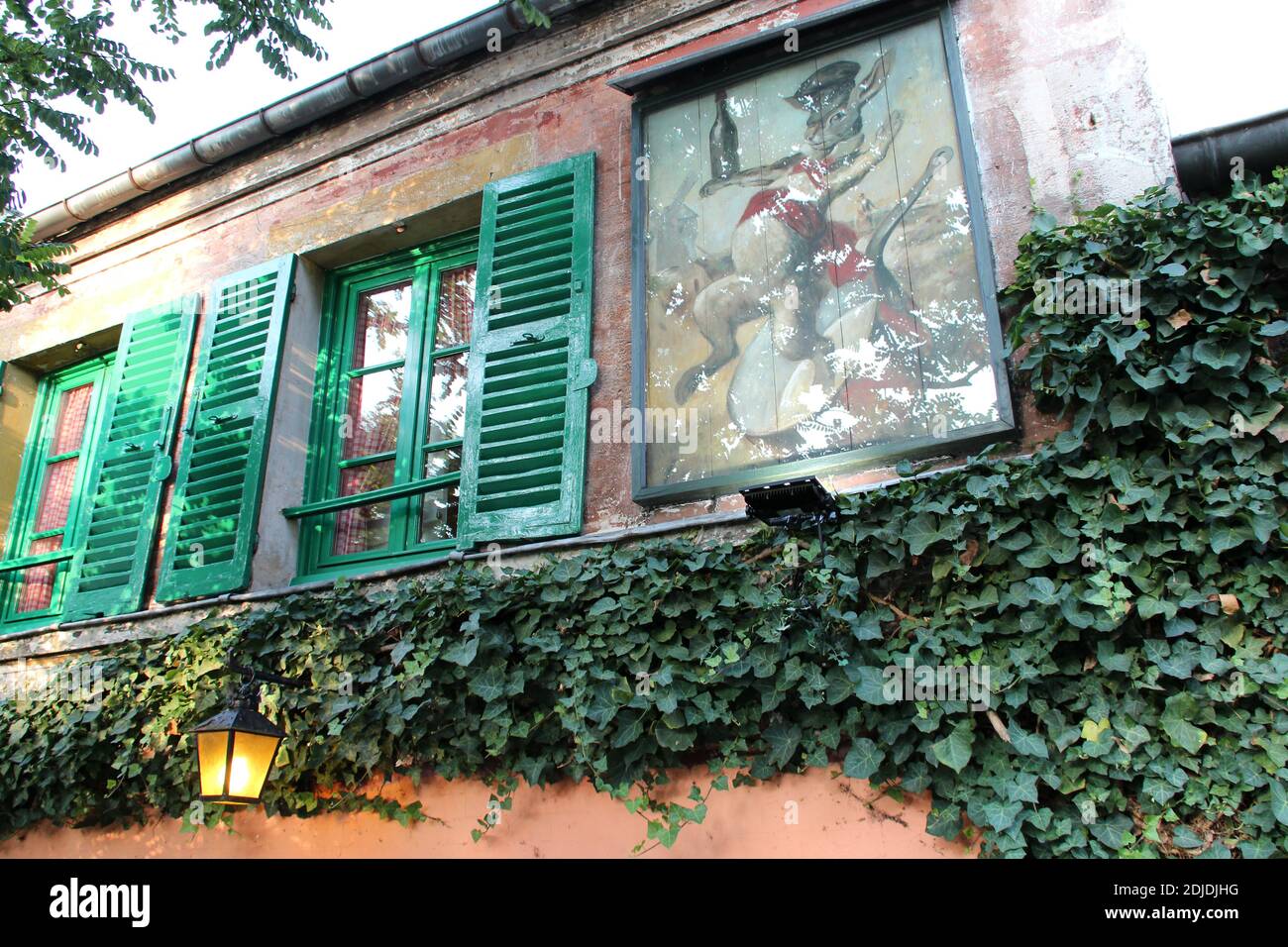 historic restaurant (au lapin agile) at montmartre in paris in france Stock Photo