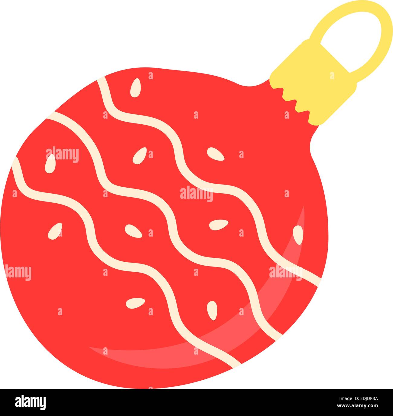 Christmas tree ornate ball flat vector abstract element Stock Vector ...