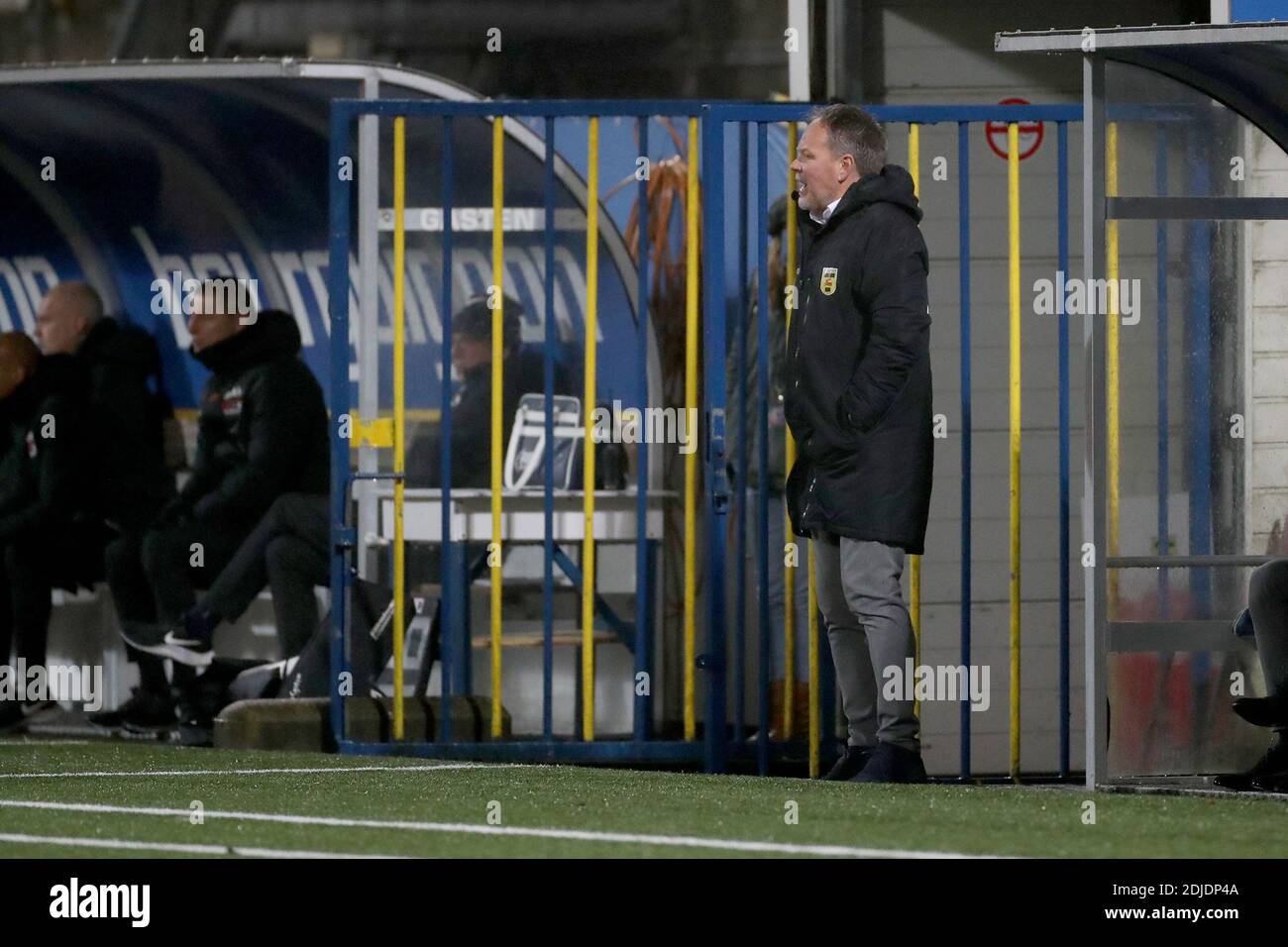 Leeuwarden Netherlands December 12 Trainer Coach Henk De Jong Of Sc Cambuur During The Dutch Keukenkampioendivision Match Between Cambuur And Az U Stock Photo Alamy