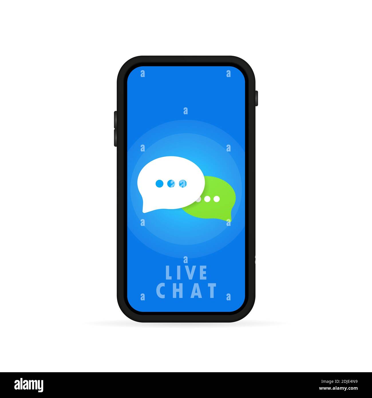 Live chat banner. Message icon in flat design in smartphone ...