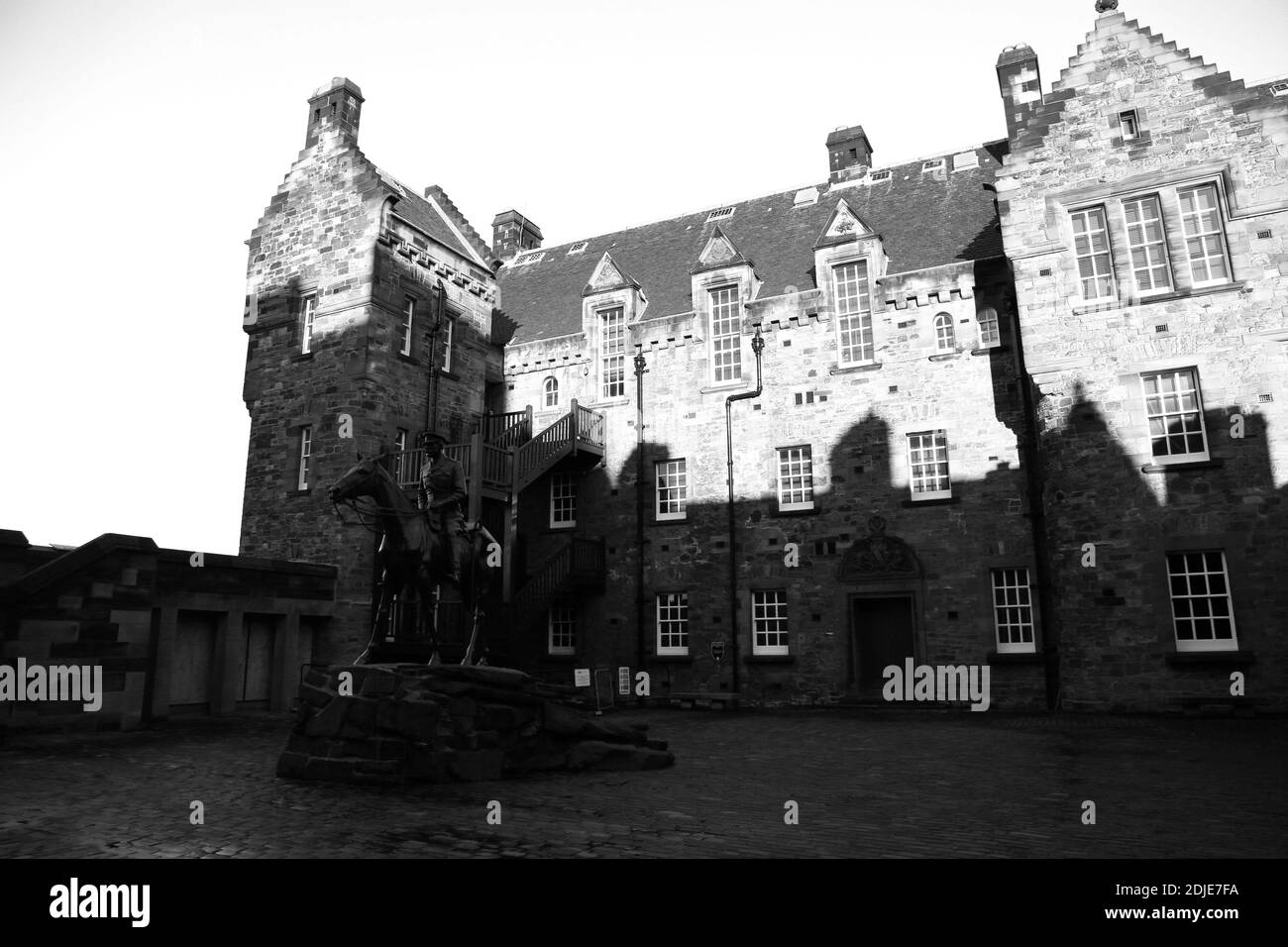 Details of the interior buildings at Edinburgh Castle, Scotland Stock